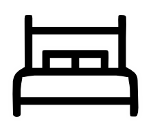 Icon showing bed inside a good brothel
