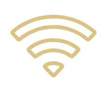 Golden coloured WiFi icon